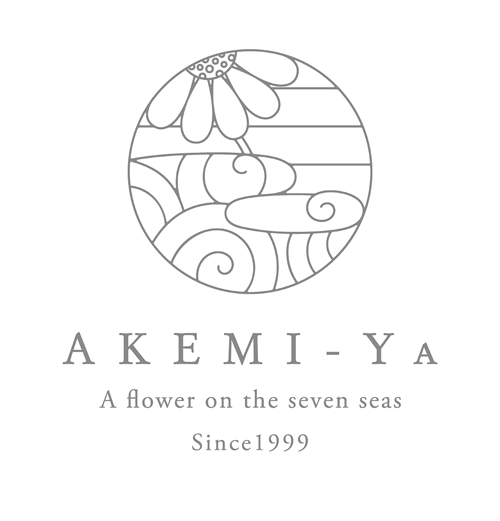 アケミヤ[AKEMI-YA]　ロゴリデザイン、DMデザイン、看板デザイン